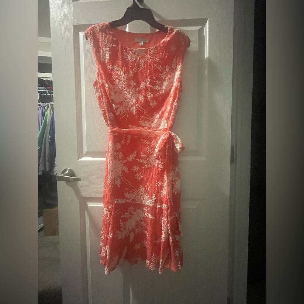 Brand new NorthStyle ladies short coral/white dress